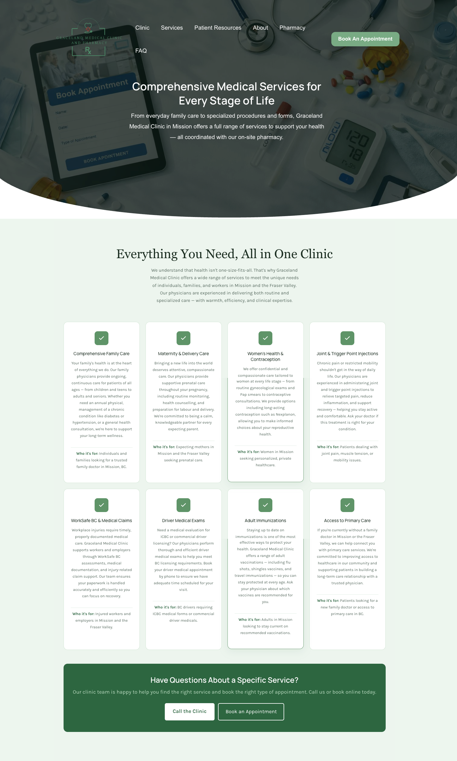 Graceland clinic page