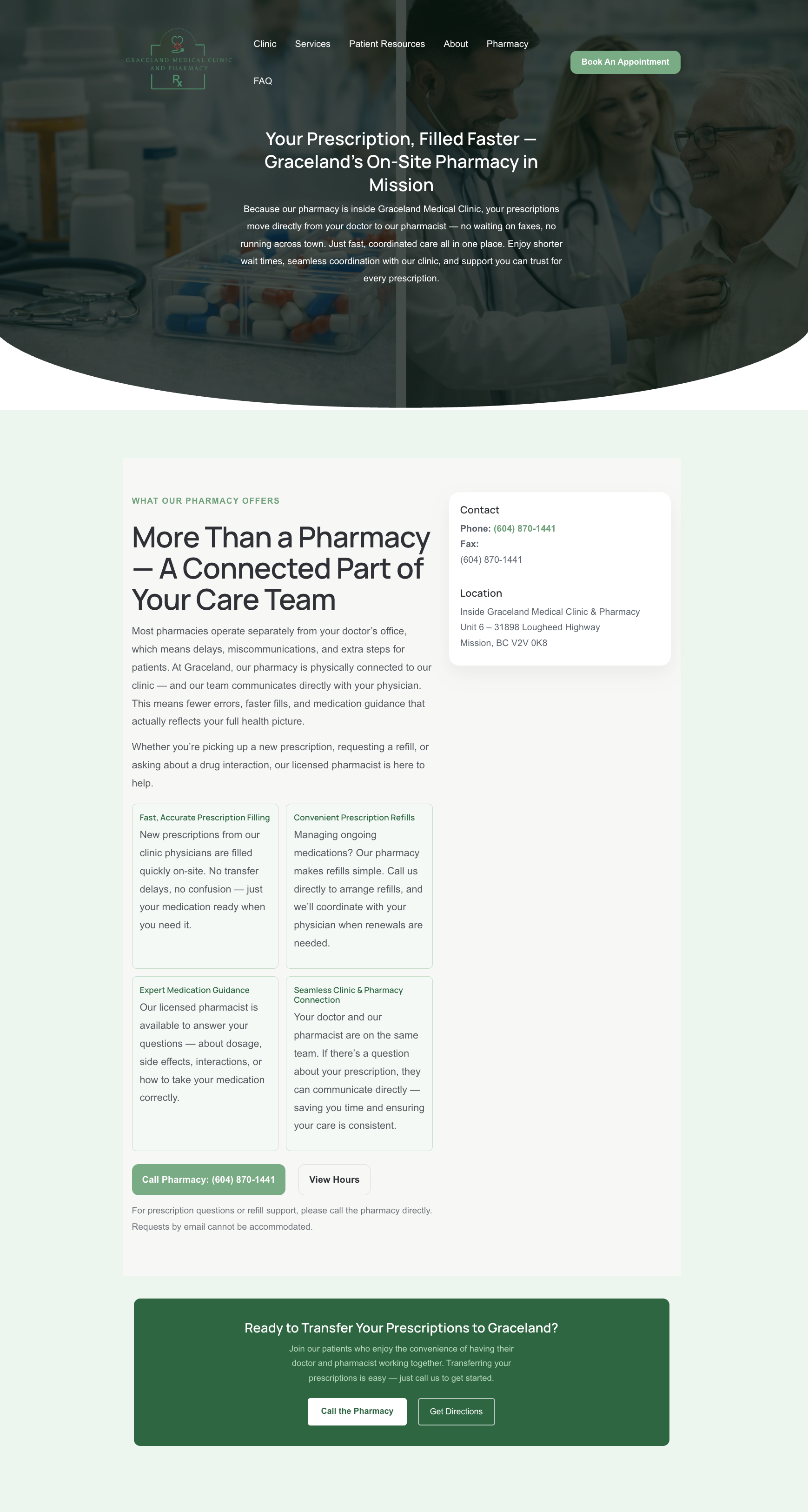 Graceland pharmacy page